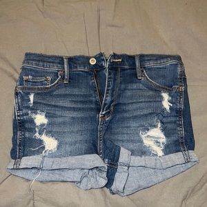 Hollister high rise jean shorts